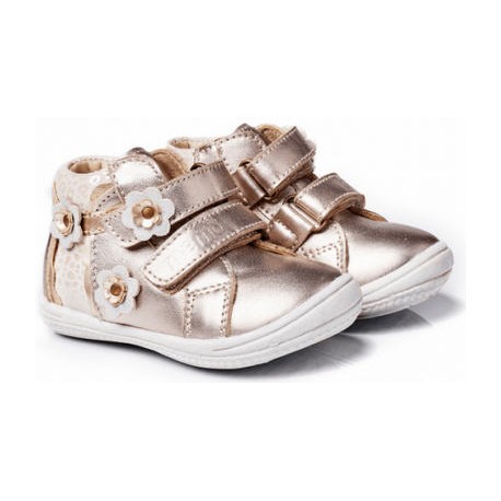Baskets Enfant Fille - Chaussures Toile Blanche Montantes Style Dunk Low - Scratch, Orthopédiques, Pour Sport Et école